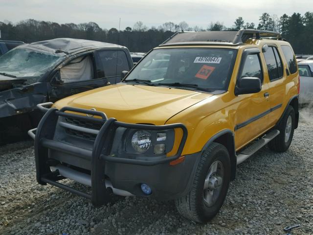 5N1ED28TX2C596039 - 2002 NISSAN XTERRA XE YELLOW photo 2