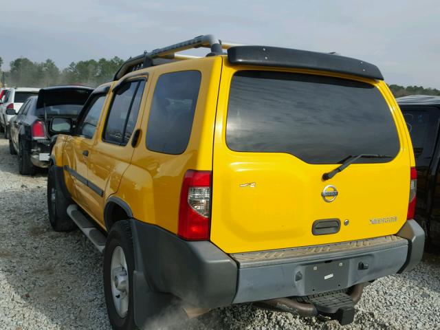 5N1ED28TX2C596039 - 2002 NISSAN XTERRA XE YELLOW photo 3