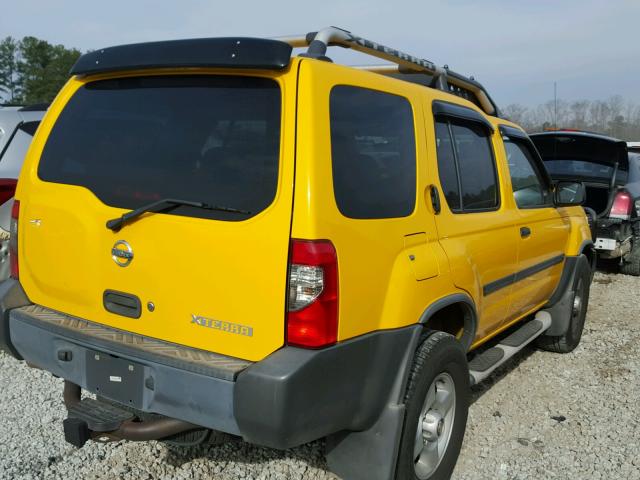 5N1ED28TX2C596039 - 2002 NISSAN XTERRA XE YELLOW photo 4