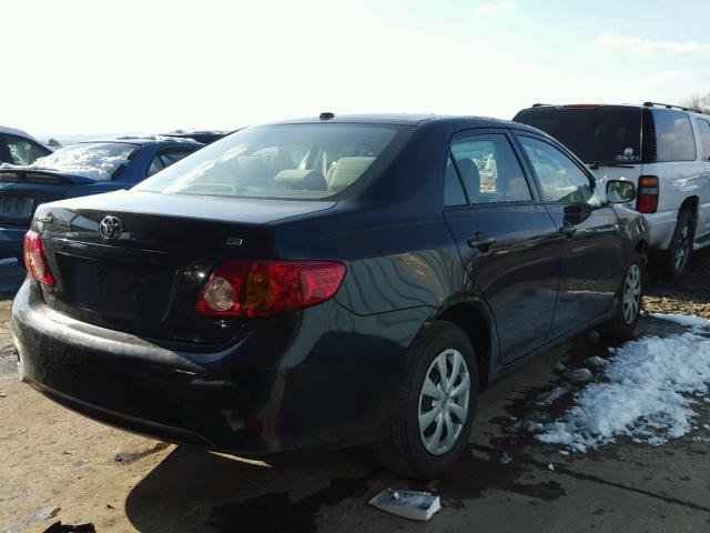 1NXBU4EE1AZ219175 - 2010 TOYOTA COROLLA BA BLACK photo 4