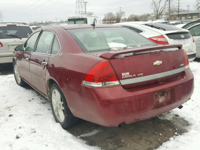 2G1WU583489177753 - 2008 CHEVROLET IMPALA LTZ RED photo 3