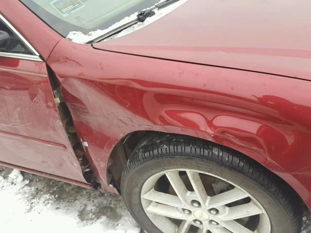 2G1WU583489177753 - 2008 CHEVROLET IMPALA LTZ RED photo 9