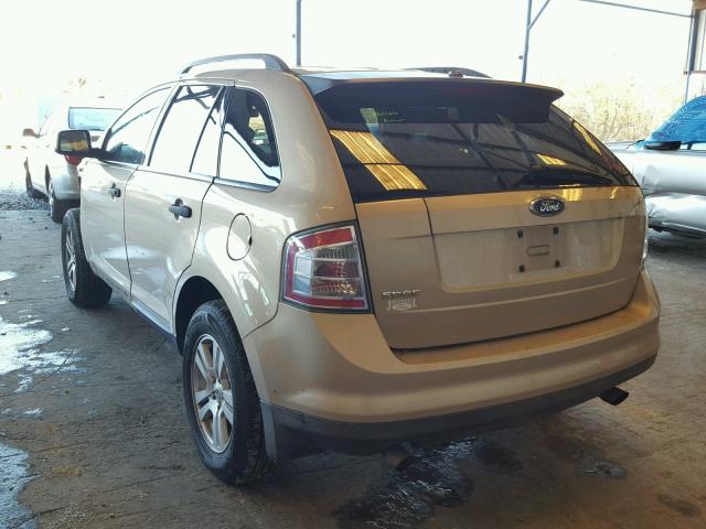 2FMDK36C27BB24046 - 2007 FORD EDGE SE GOLD photo 3