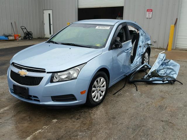 1G1PC5SH2B7148417 - 2011 CHEVROLET CRUZE LS BLUE photo 2