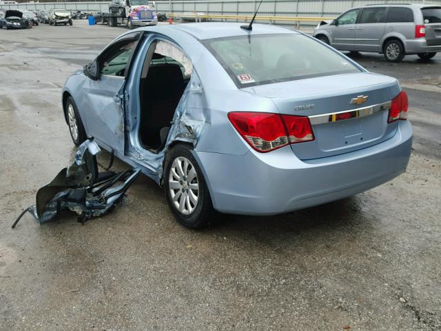 1G1PC5SH2B7148417 - 2011 CHEVROLET CRUZE LS BLUE photo 3