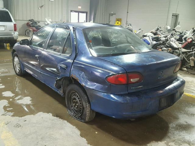 1G1JC524227135511 - 2002 CHEVROLET CAVALIER B BLUE photo 3