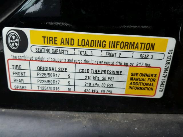 1G1ZU57N47F164278 - 2007 CHEVROLET MALIBU LTZ 黑色 照片 10