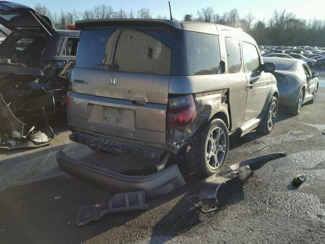 5J6YH18938L006836 - 2008 HONDA ELEMENT SC GRAY photo 4