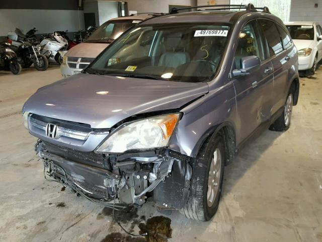 5J6RE48787L002258 - 2007 HONDA CR-V EXL BLUE photo 2