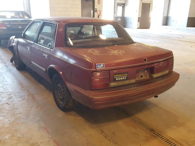 1G3AG54N0P6420688 - 1993 OLDSMOBILE CUTLASS CI BURGUNDY photo 3