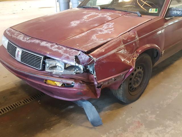 1G3AG54N0P6420688 - 1993 OLDSMOBILE CUTLASS CI BURGUNDY photo 9