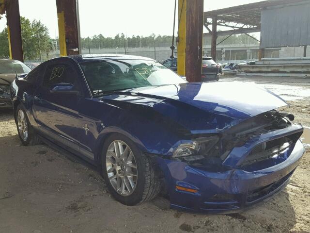 1ZVBP8AM9E5319277 - 2014 FORD MUSTANG BLUE photo 1