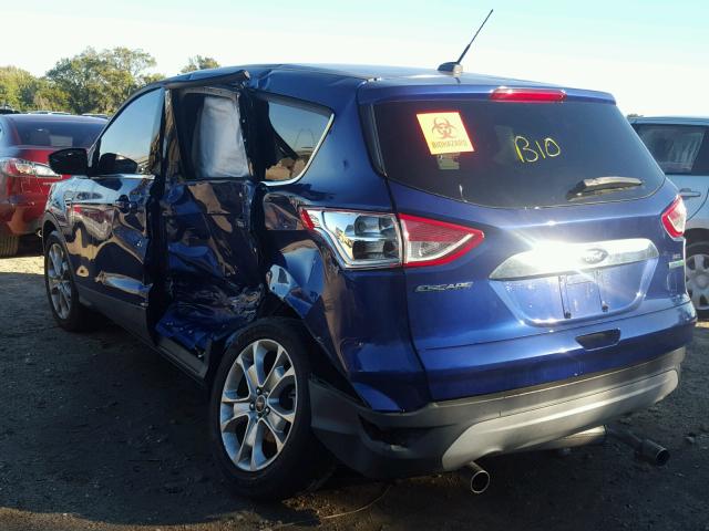 1FMCU0HXXDUA42057 - 2013 FORD ESCAPE SEL BLUE photo 3