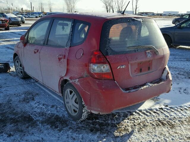 JHMGD37457S818351 - 2007 HONDA FIT RED photo 3