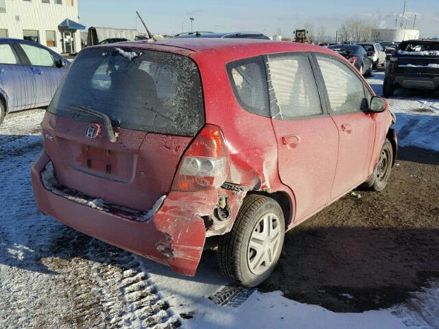 JHMGD37457S818351 - 2007 HONDA FIT RED photo 4