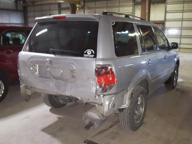 5FNYF28478B018870 - 2008 HONDA PILOT EX SILVER photo 4