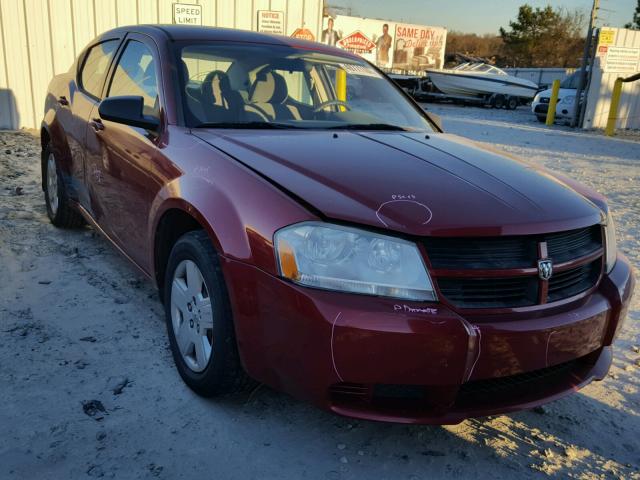 1B3LC46KX8N233128 - 2008 DODGE AVENGER SE RED photo 1