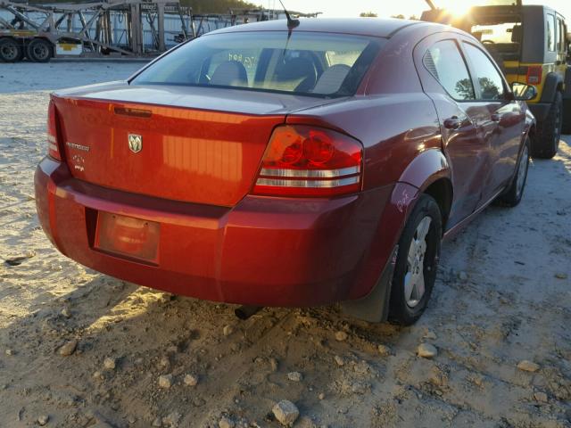 1B3LC46KX8N233128 - 2008 DODGE AVENGER SE RED photo 4