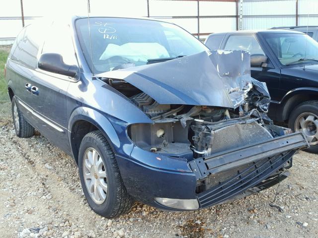 2C4GP54L42R718431 - 2002 CHRYSLER TOWN & COU BLUE photo 1