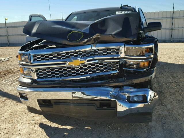 1GCVKREC8FZ162843 - 2015 CHEVROLET SILVERADO BLACK photo 9