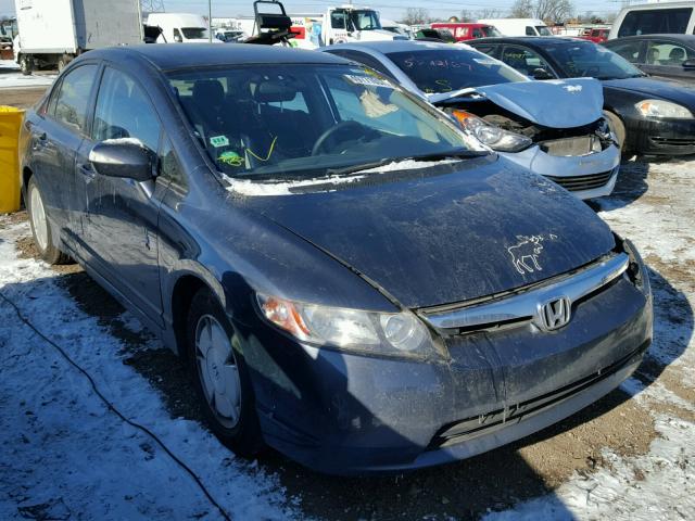 JHMFA36218S016787 - 2008 HONDA CIVIC HYBR GRAY photo 1