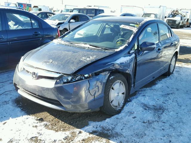 JHMFA36218S016787 - 2008 HONDA CIVIC HYBR GRAY photo 2