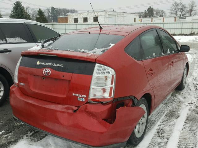 JTDKB20U183316227 - 2008 TOYOTA PRIUS RED photo 4