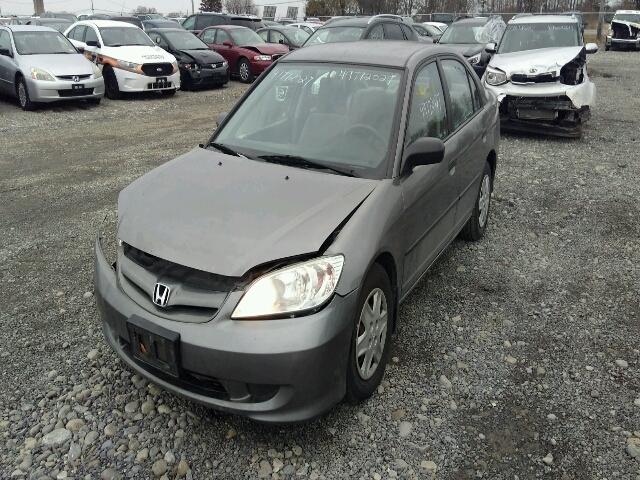 2HGES16335H049107 - 2005 HONDA CIVIC DX V GRAY photo 2