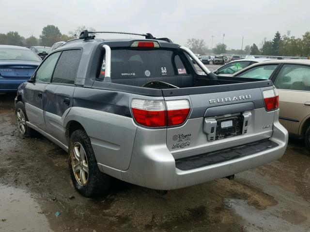 4S4BT62C946100588 - 2004 SUBARU BAJA SPORT GRAY photo 3