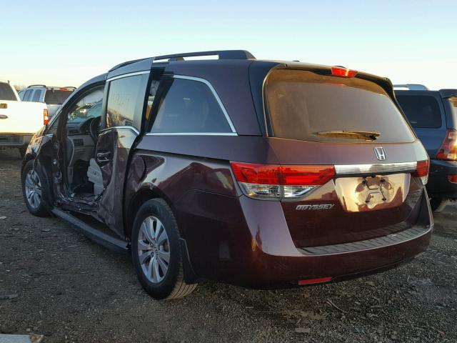 5FNRL5H66FB107634 - 2015 HONDA ODYSSEY EX BURGUNDY photo 3