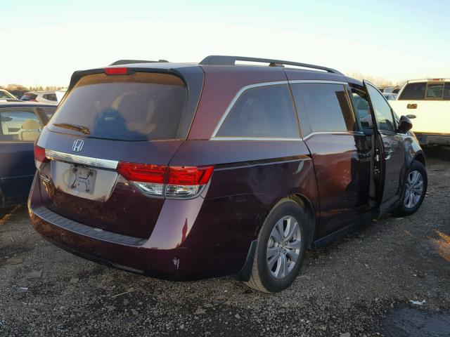 5FNRL5H66FB107634 - 2015 HONDA ODYSSEY EX BURGUNDY photo 4