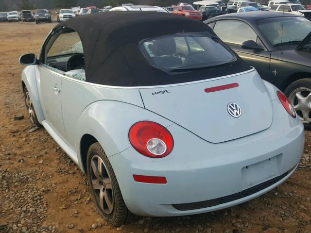 3VWRF31Y16M332382 - 2006 VOLKSWAGEN NEW BEETLE BLUE photo 3