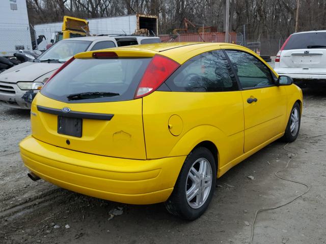 1FAFP31N67W278691 - 2007 FORD FOCUS ZX3 YELLOW photo 4
