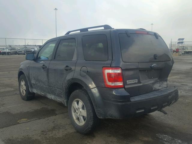 1FMCU03148KB11006 - 2008 FORD ESCAPE XLT GRAY photo 3