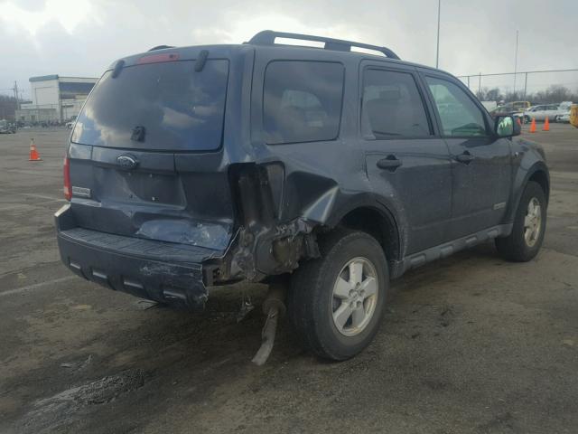 1FMCU03148KB11006 - 2008 FORD ESCAPE XLT GRAY photo 4