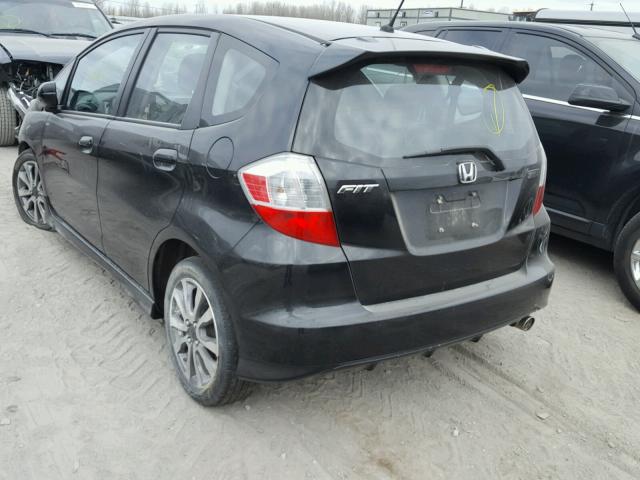 JHMGE8H5XDC066038 - 2013 HONDA FIT SPORT BLACK photo 3