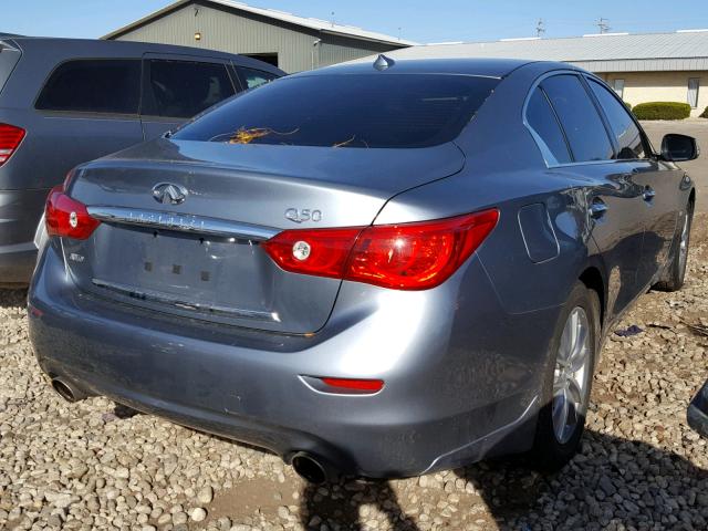 JN1BV7AR6EM705033 - 2014 INFINITI Q50 BASE GRAY photo 4