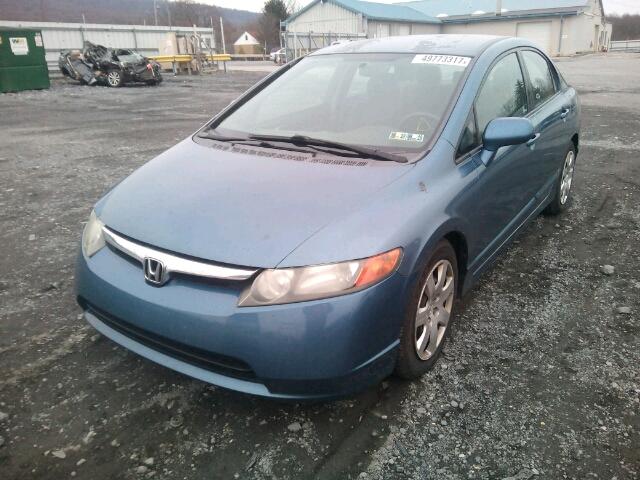 2HGFA16558H518467 - 2008 HONDA CIVIC LX BLUE photo 2