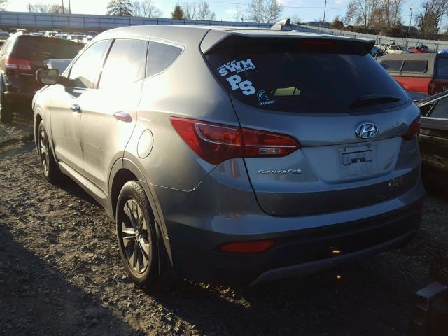 5XYZT3LB9EG193912 - 2014 HYUNDAI SANTA FE S GRAY photo 3