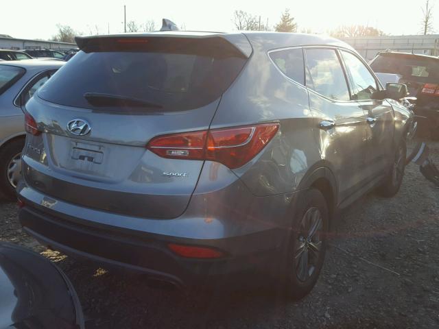 5XYZT3LB9EG193912 - 2014 HYUNDAI SANTA FE S GRAY photo 4