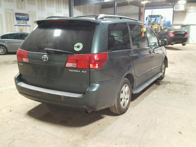 5TDZA22CX4S155052 - 2004 TOYOTA SIENNA XLE GREEN photo 4