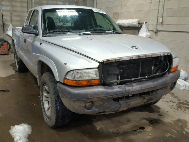 1D7HG12K44S749516 - 2004 DODGE DAKOTA SXT SILVER photo 1