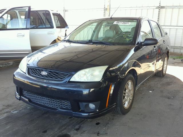 1FAFP34N87W169516 - 2007 FORD FOCUS ZX4 BLACK photo 2