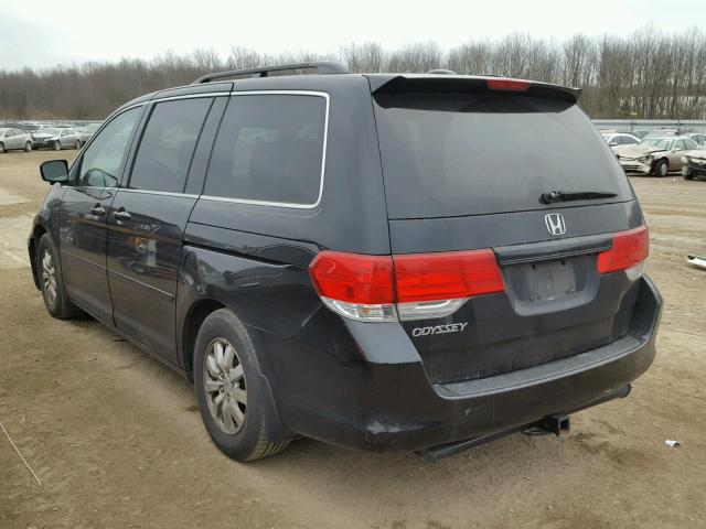 5FNRL38709B002850 - 2009 HONDA ODYSSEY EX BLACK photo 3