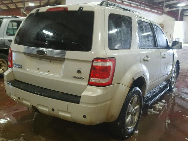 1FMCU94138KA96789 - 2008 FORD ESCAPE LIM CREAM photo 4