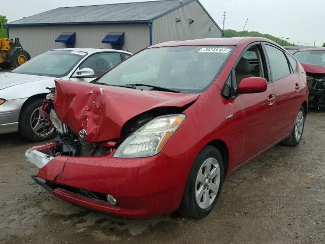 JTDKB20U683309791 - 2008 TOYOTA PRIUS RED photo 2