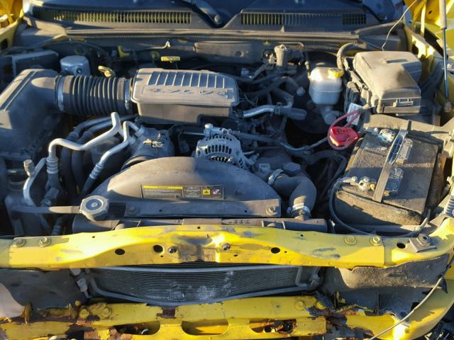 1D7HW48N56S527799 - 2006 DODGE DAKOTA QUA YELLOW photo 7