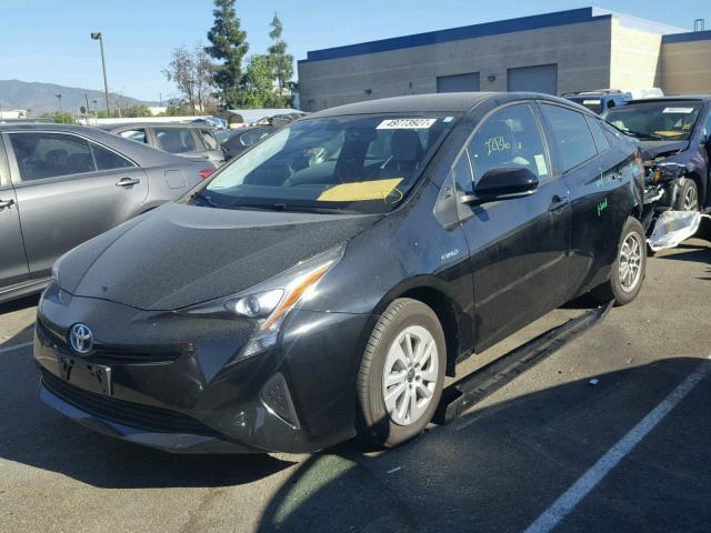 JTDKBRFU0G3023689 - 2016 TOYOTA PRIUS BLACK photo 2