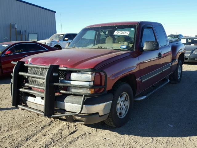 1GCEK19T14Z170887 - 2004 CHEVROLET SILVERADO MAROON photo 2