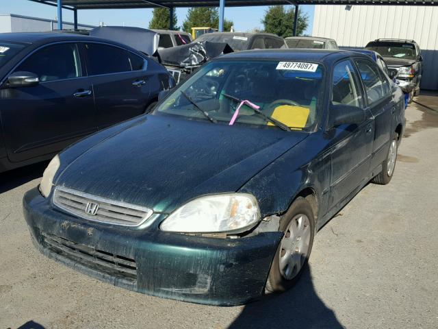 2HGEJ6619XH561309 - 1999 HONDA CIVIC BASE GREEN photo 2